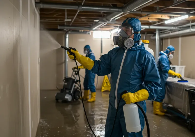 Basement Sanitization and Antimicrobial Treatment process in Snow Hill, NC